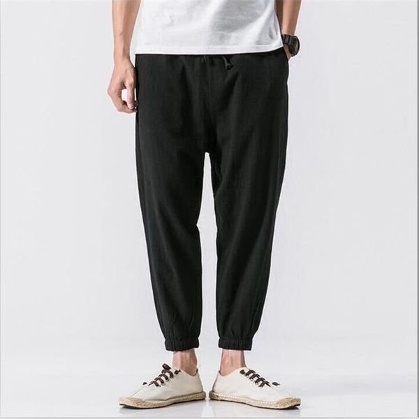 men casual loose slim harem pants men cotton linen solid trousers new fashion ankle-length pants plus size male m-6xl1, Black
men casual loose slim harem pants men cotton linen solid trousers new fashion ankle-length pants plus size male m-6xl1, Black