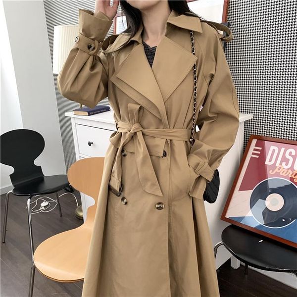 safari style fashion long windbreaker women spring turn-down collar long sleeve loose outwear female khaki oversize jacket, Tan;black
safari style fashion long windbreaker women spring turn-down collar long sleeve loose outwear female khaki oversize jacket, Tan;black