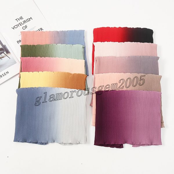 pleated chiffon hijab gradient bandana scarf muslim fashion corrugated shawls turbans for women arab wrap headscarf scarves, Blue;gray
pleated chiffon hijab gradient bandana scarf muslim fashion corrugated shawls turbans for women arab wrap headscarf scarves, Blue;gray
