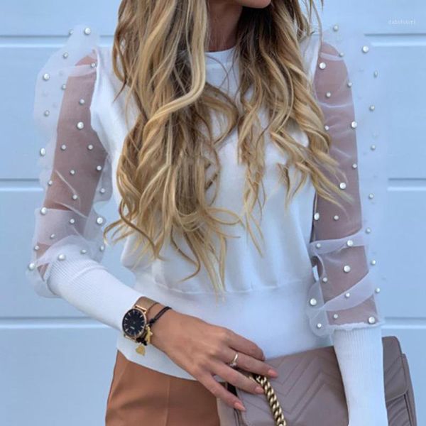 solid pearl beaded design women's blouse shirt puff sleeve elegant fashion 2020 autumn spring female lace ladies blouses1, White
solid pearl beaded design women's blouse shirt puff sleeve elegant fashion 2020 autumn spring female lace ladies blouses1, White