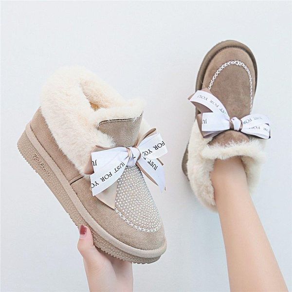 winter boots warm plush ankle boots for women shoes woman flat soft sole round toe bow knot snow botas mujer plus size, Black
winter boots warm plush ankle boots for women shoes woman flat soft sole round toe bow knot snow botas mujer plus size, Black