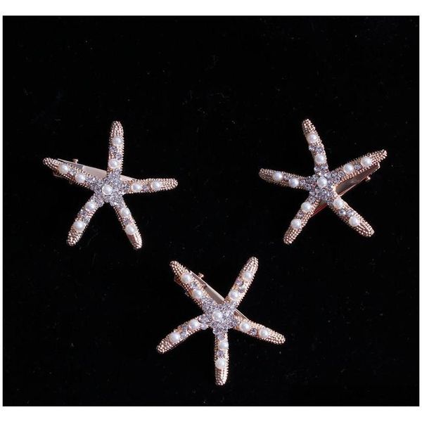 s891 fashion jewelry pearls beads rhinstone starfish hair clip barrette womens girls hairpin barrettes wedding accessories j0dk0, Golden;silver
s891 fashion jewelry pearls beads rhinstone starfish hair clip barrette womens girls hairpin barrettes wedding accessories j0dk0, Golden;silver