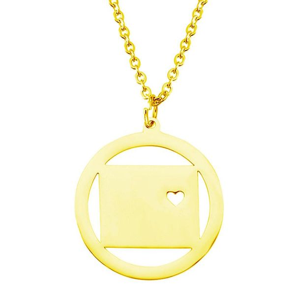 new 304 stainless steel colorado map necklace trendy round heart colorado map pendant necklace female male jewellery, Silver
new 304 stainless steel colorado map necklace trendy round heart colorado map pendant necklace female male jewellery, Silver