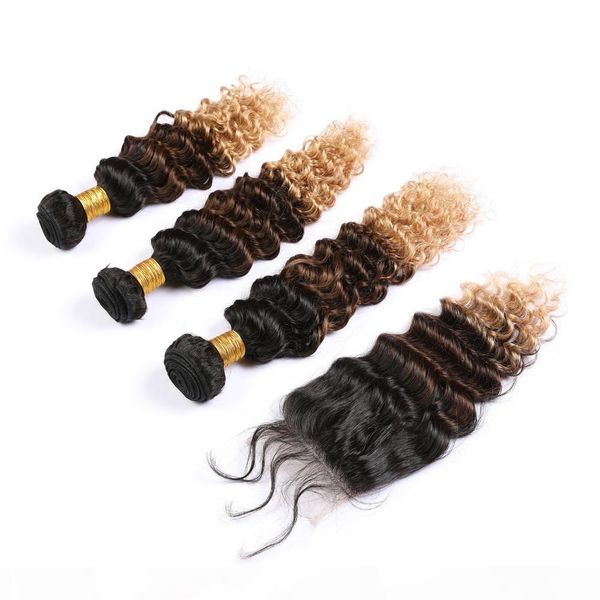 black brown to honey blonde 3tone ombre deep wave peruvian human hair weave bundles with closure #1b 4 27 ombre lace closure 4x4
black brown to honey blonde 3tone ombre deep wave peruvian human hair weave bundles with closure #1b 4 27 ombre lace closure 4x4