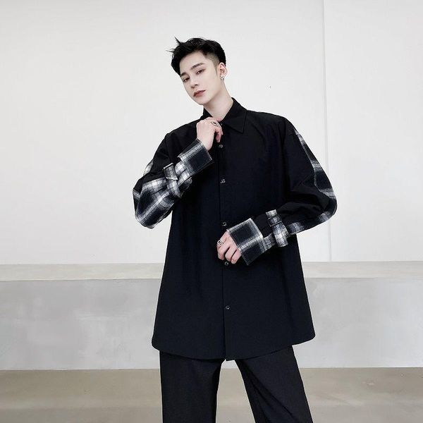 men's casual shirts 2021 stitching design loose long sleeve hawaiian shirt camisa social masculina streetwear french cuff mens fashion, White;black
men's casual shirts 2021 stitching design loose long sleeve hawaiian shirt camisa social masculina streetwear french cuff mens fashion, White;black