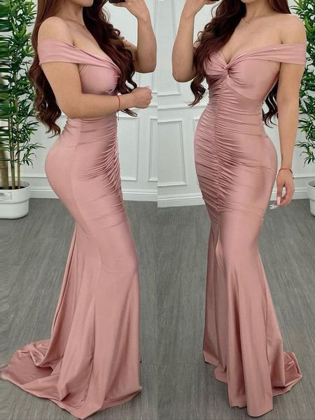 casual dresses women plain ruched party dress 2022 femme solid off shoulder mermaid evening sleeveless robe elegant lady clothing vesti, Black;gray
casual dresses women plain ruched party dress 2022 femme solid off shoulder mermaid evening sleeveless robe elegant lady clothing vesti, Black;gray