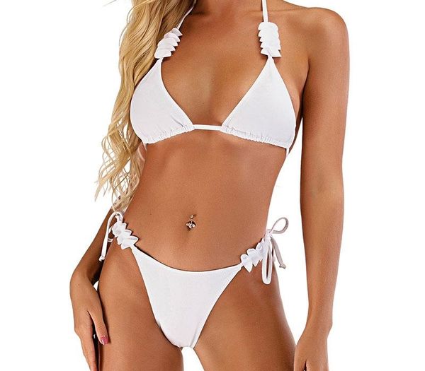 riseado frilled tied bikinis set halter swimsuit women solid swimwear tie-waist brazilian biquini 2020 summer beach, White;black
riseado frilled tied bikinis set halter swimsuit women solid swimwear tie-waist brazilian biquini 2020 summer beach, White;black