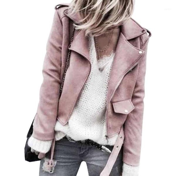 autumn winter jackets matte motorcycle coat biker outwear suede women short jacket hem belt long sleeve, Black;brown
autumn winter jackets matte motorcycle coat biker outwear suede women short jacket hem belt long sleeve, Black;brown
