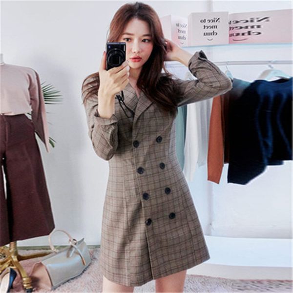 2021 mini short female new korean fashion dress ol retro v-neck skinny striped double suit elegant to work q4ml, Black;gray
2021 mini short female new korean fashion dress ol retro v-neck skinny striped double suit elegant to work q4ml, Black;gray
