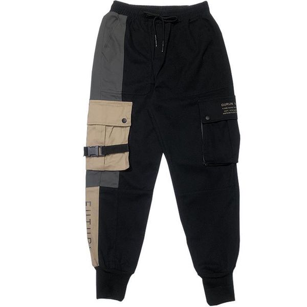 men's pants autumn cargo loose straight cropped trousers student beamed casual all-match pockets, Black
men's pants autumn cargo loose straight cropped trousers student beamed casual all-match pockets, Black