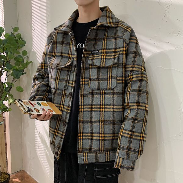 2021 new privathinker plaid woolen overcoat streetwear men casual windbreaker coats autumn new men's harajuku outerwear t9tq, Black;brown
2021 new privathinker plaid woolen overcoat streetwear men casual windbreaker coats autumn new men's harajuku outerwear t9tq, Black;brown