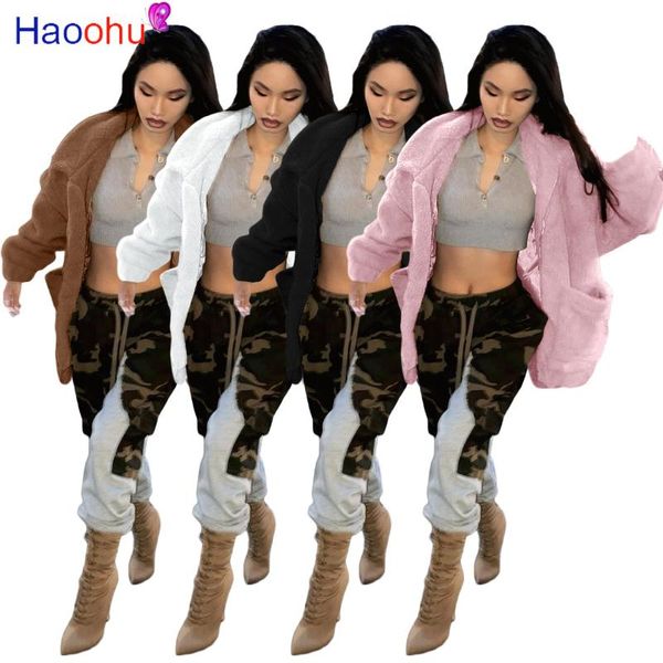 women's wool & blends haoohu faux fur coat winter outfits for women clothing fashion streetwear long sleeve thick warm night club, Black
women's wool & blends haoohu faux fur coat winter outfits for women clothing fashion streetwear long sleeve thick warm night club, Black