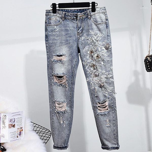 female denim jeans patchwork ripped pearl stitch elegant fashion trends jeans light blue denim pants boyfriend pants hole1
female denim jeans patchwork ripped pearl stitch elegant fashion trends jeans light blue denim pants boyfriend pants hole1