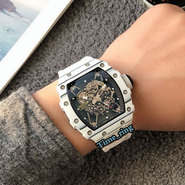 version rm 35-01 skeleton dial ntpt carbon fiber case japan miyota automatic movement mens watch white rubber strap sport luxry watches, Slivery;brown
version rm 35-01 skeleton dial ntpt carbon fiber case japan miyota automatic movement mens watch white rubber strap sport luxry watches, Slivery;brown