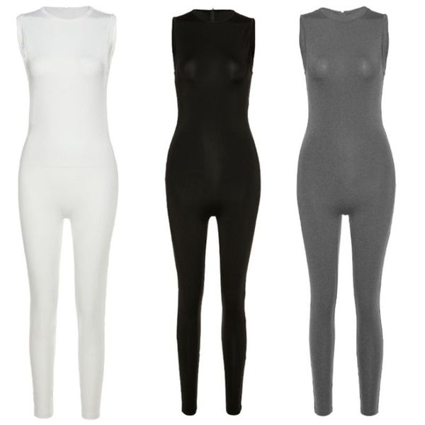 women's jumpsuits & rompers women sleeveless tank jumpsuit round neck invisible zipper solid color leggings bodycon sports tight playsu, Black;white
women's jumpsuits & rompers women sleeveless tank jumpsuit round neck invisible zipper solid color leggings bodycon sports tight playsu, Black;white
