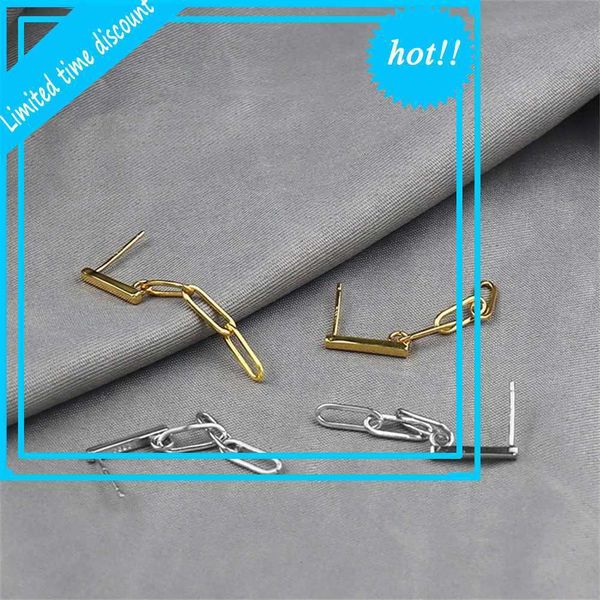korean style art simple chain buckle fashion electroplating process earrings accessories, Golden
korean style art simple chain buckle fashion electroplating process earrings accessories, Golden