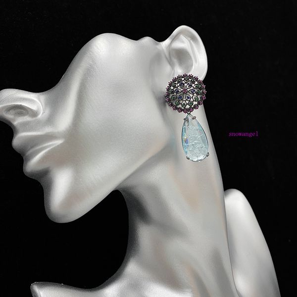 merry christmas to you color diamond flower blue crystal broken diamond dandelion earrings big water drop high sense french style, Silver
merry christmas to you color diamond flower blue crystal broken diamond dandelion earrings big water drop high sense french style, Silver