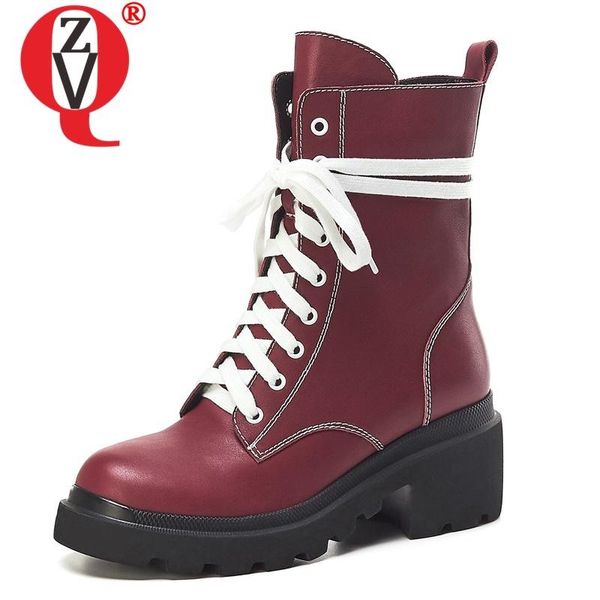zvq ankle boots winter new fashion round toe genuine leather cross-tied shoes women high heels platform drop shipping, Black
zvq ankle boots winter new fashion round toe genuine leather cross-tied shoes women high heels platform drop shipping, Black