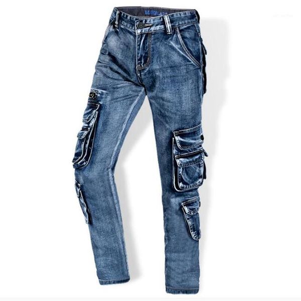 men's cargo jeans multi pockets tactical denim pants male outdoor casual jeans1, Blue
men's cargo jeans multi pockets tactical denim pants male outdoor casual jeans1, Blue