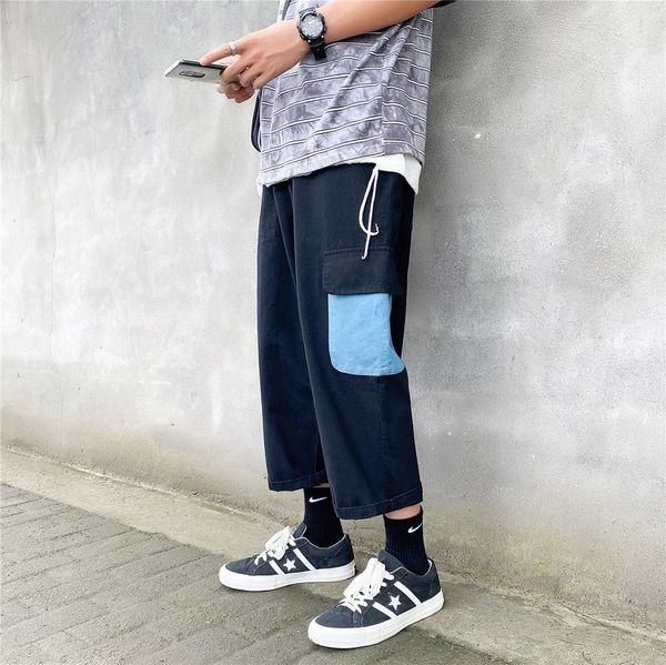 2021 male pants spring new hit nine stitches old hare size m-5xl uzw7, Black