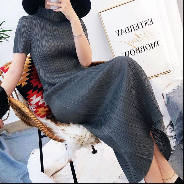 tianpei miyake pleated women dresses summer temperament casual sundresses korea basic stand collar short sleeve long dress 5008, Black;gray
tianpei miyake pleated women dresses summer temperament casual sundresses korea basic stand collar short sleeve long dress 5008, Black;gray