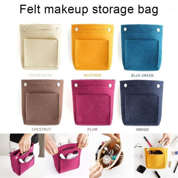 cosmetic bags & cases 2021 women portable makeup bag felt fabric insert handbag cosmetics organizer trousse maquillage femme neceser maquill
cosmetic bags & cases 2021 women portable makeup bag felt fabric insert handbag cosmetics organizer trousse maquillage femme neceser maquill