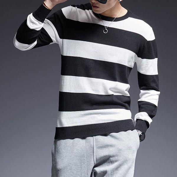 2020 new fashion brand sweater for mens pullover striped slim fit jumpers knitred o-neck winter korean style casual mens clothes, White;black
2020 new fashion brand sweater for mens pullover striped slim fit jumpers knitred o-neck winter korean style casual mens clothes, White;black
