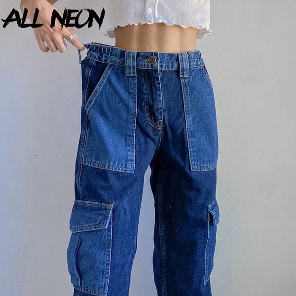 women's jeans allneon hip hop style patchwork wirh pockets straight 90s streetwear high waisted loosed denim long pants autumn trousers, Blue
women's jeans allneon hip hop style patchwork wirh pockets straight 90s streetwear high waisted loosed denim long pants autumn trousers, Blue