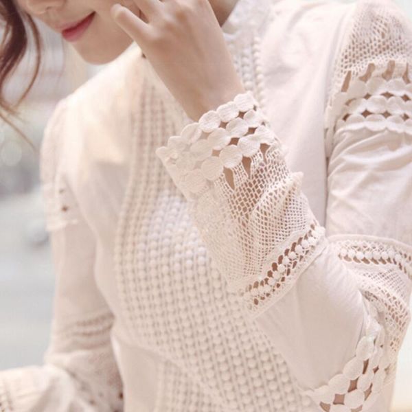 women's new fashion stand collar long sleeved shirt lace hollow hook flower stitching blouse plus size s-5xl womens shirts1, White
women's new fashion stand collar long sleeved shirt lace hollow hook flower stitching blouse plus size s-5xl womens shirts1, White