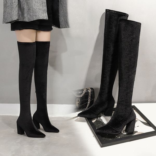 2020 over-the-knee suede thick high white gray women's shoes long boots zip ladies ufgz, Black
2020 over-the-knee suede thick high white gray women's shoes long boots zip ladies ufgz, Black