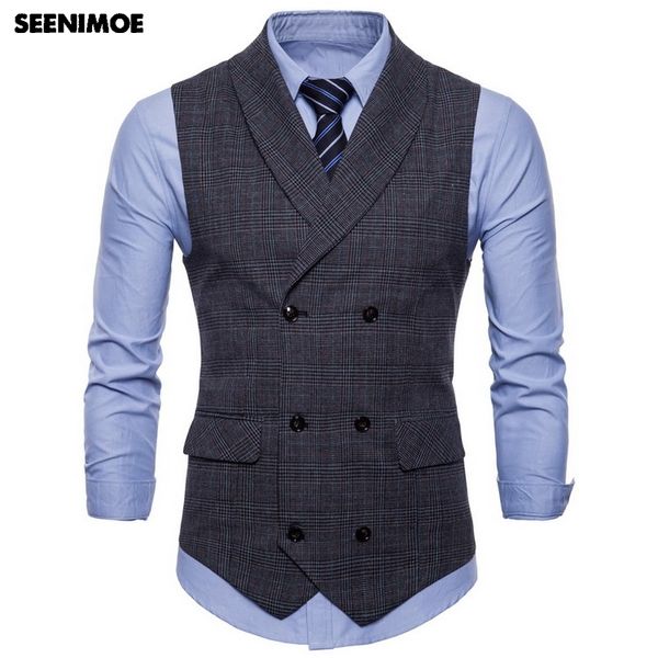 seenimoe mens stripe plaid formal blazer vests casual double breasted v-neck fashion m-4xl male england style casual vests 201105, Black;white
seenimoe mens stripe plaid formal blazer vests casual double breasted v-neck fashion m-4xl male england style casual vests 201105, Black;white