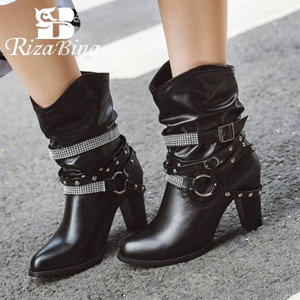 boots rizabina plus size 34-48 women mid calf buckle crystal high heels shoes autumn winter daily round toe footwear, Black
boots rizabina plus size 34-48 women mid calf buckle crystal high heels shoes autumn winter daily round toe footwear, Black