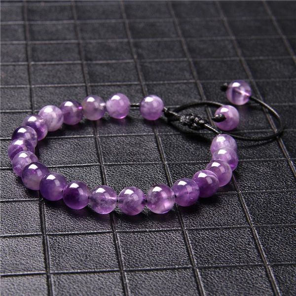 women braided bracelet natural amethysts quartz beaded bracelet purple agates stretch energy adjustable yoga jewelry, Black
women braided bracelet natural amethysts quartz beaded bracelet purple agates stretch energy adjustable yoga jewelry, Black
