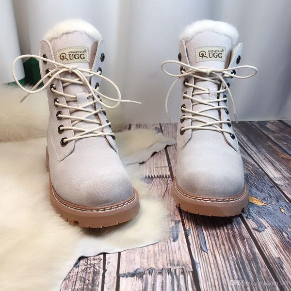 designer womens boots beige white splicing suede with fluff gradient round head low heel with box size 35-40, Black
designer womens boots beige white splicing suede with fluff gradient round head low heel with box size 35-40, Black