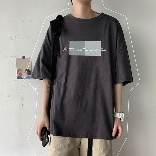 summer net red ins short men's brand loose half sleeve t-shirt korean fashion couple top, White;black
summer net red ins short men's brand loose half sleeve t-shirt korean fashion couple top, White;black