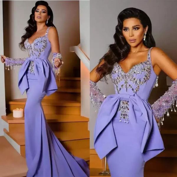 2022 designer lavender evening dresses straps crystals beaded sparkly detachable sleeves peplum tassle custom made plus size prom party form, Black;red
2022 designer lavender evening dresses straps crystals beaded sparkly detachable sleeves peplum tassle custom made plus size prom party form, Black;red