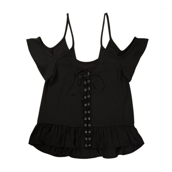 women strap blouse lace up gothic off shoulder backless street casual summer 2019 ruffles girl black cropped blouses1, White
women strap blouse lace up gothic off shoulder backless street casual summer 2019 ruffles girl black cropped blouses1, White