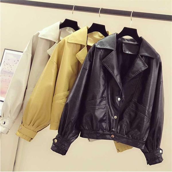 short leather jacket women 2020 spring autumn fashion new bf style loose motorcycle clothing pu leather jacket tide 0591, Black
short leather jacket women 2020 spring autumn fashion new bf style loose motorcycle clothing pu leather jacket tide 0591, Black