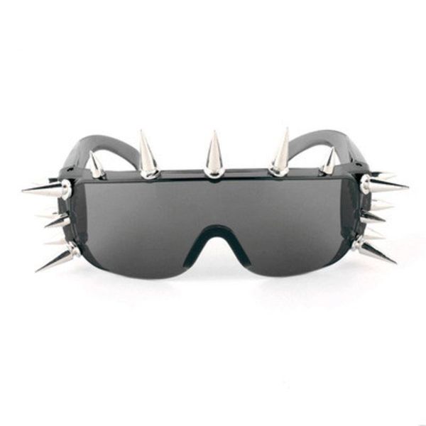 trendy fashion metal rivets sunglasses women brand designer personality punk one piece sun glasses men masquerade accessories, White;black
trendy fashion metal rivets sunglasses women brand designer personality punk one piece sun glasses men masquerade accessories, White;black