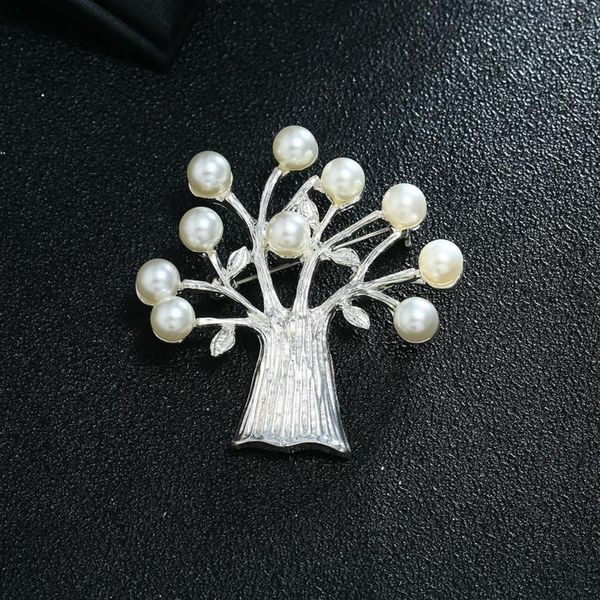 european and american popular fashion simple brooch atmosphere imitation pearls life tree alloy brooch, Gray
european and american popular fashion simple brooch atmosphere imitation pearls life tree alloy brooch, Gray