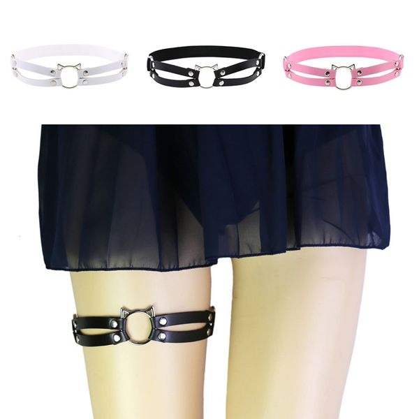 fashion gothic leather garter clubwear punk strap suspender leg thigh ring garther harness, Black;white
fashion gothic leather garter clubwear punk strap suspender leg thigh ring garther harness, Black;white