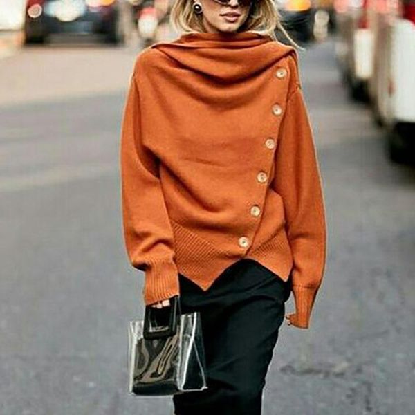 women's knits & tees 2021 fashion pleated collar female sweater solid color single-breasted loose cardigan versatile knitted warm, White
women's knits & tees 2021 fashion pleated collar female sweater solid color single-breasted loose cardigan versatile knitted warm, White