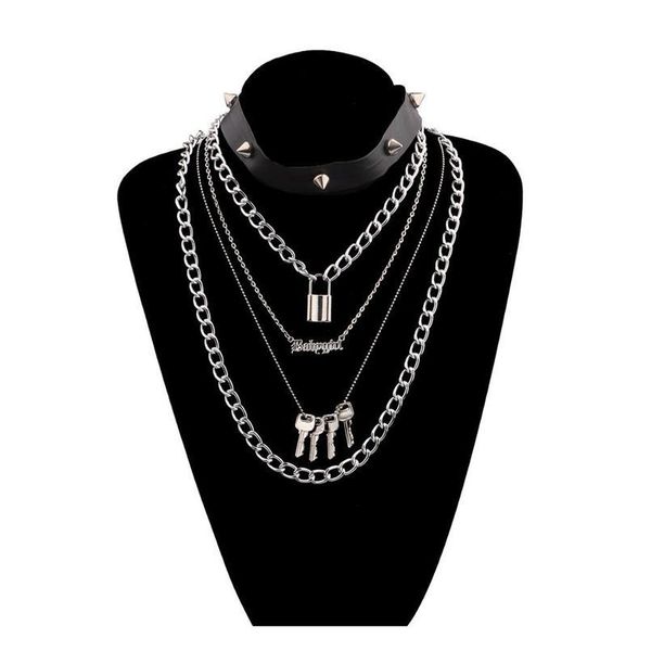 kmvexo punk gothic pu leather spike rivet key lock pendant choker collar necklace set multilayer babygirl necklace women qylreg, White
kmvexo punk gothic pu leather spike rivet key lock pendant choker collar necklace set multilayer babygirl necklace women qylreg, White