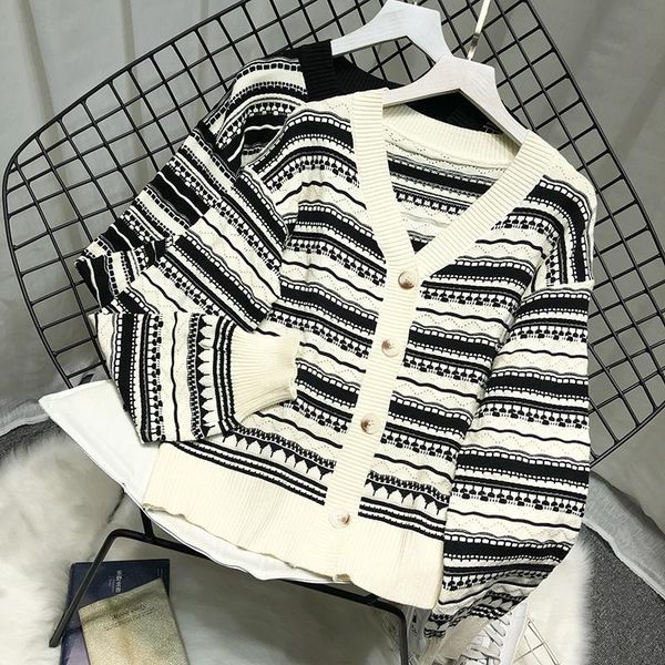 women's knits & tees japanese style women cropped cardigans girls students striped cardigan woman sweaters, White
women's knits & tees japanese style women cropped cardigans girls students striped cardigan woman sweaters, White