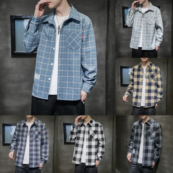 9g5bn plaid shirtcoat shirt handsome summer korean dj trendy style loose men's long-sleeved shirt spring and autumn casual coat djmp5, Blue
9g5bn plaid shirtcoat shirt handsome summer korean dj trendy style loose men's long-sleeved shirt spring and autumn casual coat djmp5, Blue