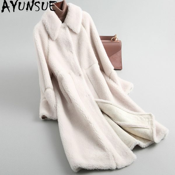ayunsue 2020 new real fur women long 100% wool jacket winter coat korean women's coats abrigo mujer kqn19019 kj2577, Black
ayunsue 2020 new real fur women long 100% wool jacket winter coat korean women's coats abrigo mujer kqn19019 kj2577, Black