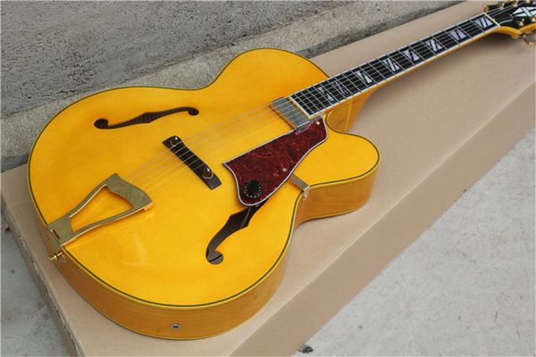 flyoung l5 jazz hollow electric guitar tiger pattern veneer yellow body two bread sides fixed on the back of the head
flyoung l5 jazz hollow electric guitar tiger pattern veneer yellow body two bread sides fixed on the back of the head