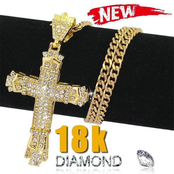 men punk fashion jewelry 24k gold rhinestone crystal pendant cross rhinestone religious pendant necklace, Silver
men punk fashion jewelry 24k gold rhinestone crystal pendant cross rhinestone religious pendant necklace, Silver