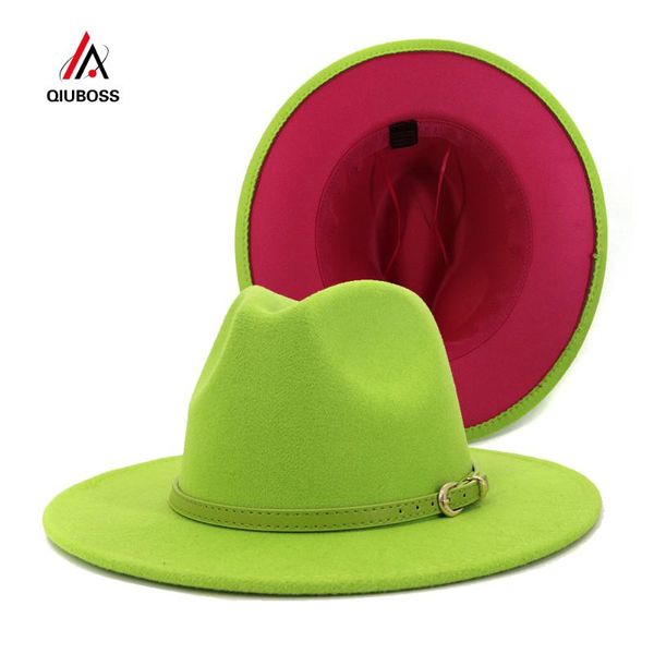 fashion outer lime green inner rosy patchwork womens wide brim felt hats lady panama vintage fedora hat jazz cap xl, Blue;gray
fashion outer lime green inner rosy patchwork womens wide brim felt hats lady panama vintage fedora hat jazz cap xl, Blue;gray