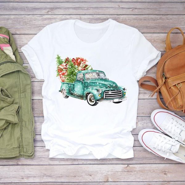 women t shirts printing cartoon tree truck snow winter christmas print lady womens graphic t shirt female tee shirt, White
women t shirts printing cartoon tree truck snow winter christmas print lady womens graphic t shirt female tee shirt, White